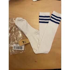 Womens Long White Socks 🧦 Halloween 🎃 Costume Cosplay One Size